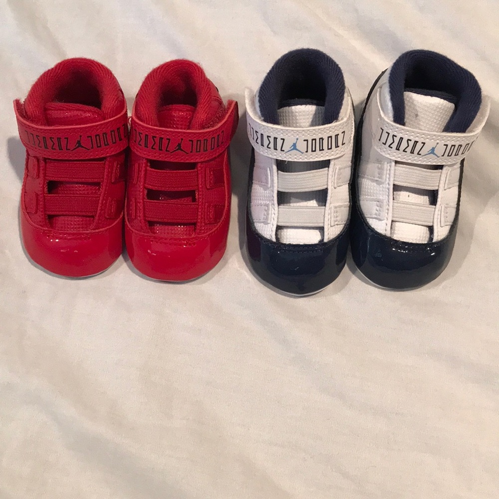Red 1c and blue and white 2c